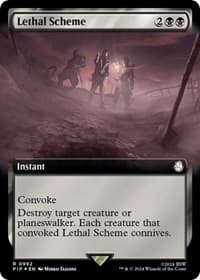 Lethal Scheme (Extended Art) (Surge Foil) - Universes Beyond: Fallout - Magic: The Gathering card