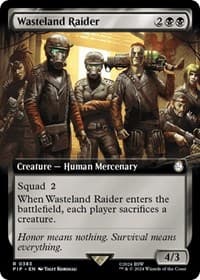 Wasteland Raider (Extended Art) - Universes Beyond: Fallout - Magic: The Gathering card