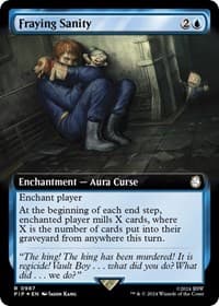Fraying Sanity (Extended Art) (Surge Foil) - Universes Beyond: Fallout - Magic: The Gathering card
