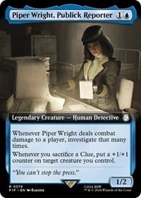 Piper Wright, Publick Reporter (Extended Art) - Universes Beyond: Fallout - Magic: The Gathering card