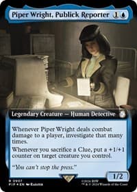 Piper Wright, Publick Reporter (Extended Art) (Surge Foil) - Universes Beyond: Fallout - Magic: The Gathering card