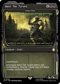 West Tek Tyrant - Grave Titan (Showcase) - Universes Beyond: Fallout - Magic: The Gathering card