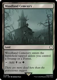 Woodland Cemetery - Universes Beyond: Fallout - Magic: The Gathering card