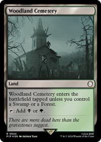 Woodland Cemetery (Surge Foil) - Universes Beyond: Fallout - Magic: The Gathering card
