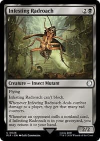 Infesting Radroach - Universes Beyond: Fallout - Magic: The Gathering card