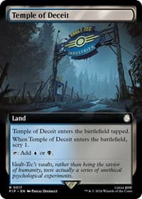 Temple of Deceit (Extended Art) - Universes Beyond: Fallout - Magic: The Gathering card