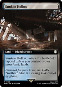 Sunken Hollow (Extended Art) (Surge Foil) - Universes Beyond: Fallout - Magic: The Gathering card