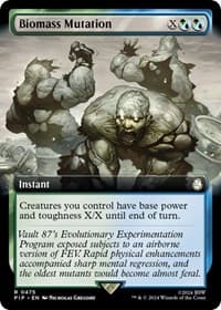 Biomass Mutation (Extended Art) - Universes Beyond: Fallout - Magic: The Gathering card