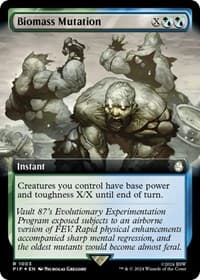 Biomass Mutation (Extended Art) (Surge Foil) - Universes Beyond: Fallout - Magic: The Gathering card