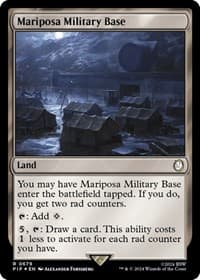 Mariposa Military Base (Surge Foil) - Universes Beyond: Fallout - Magic: The Gathering card