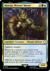 Marcus, Mutant Mayor (Surge Foil) - Universes Beyond: Fallout - Magic: The Gathering card