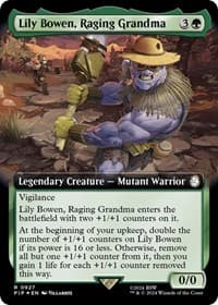 Lily Bowen, Raging Grandma (Extended Art) (Surge Foil) - Universes Beyond: Fallout - Magic: The Gathering card