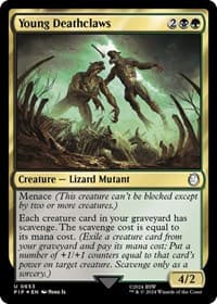 Young Deathclaws (Surge Foil) - Universes Beyond: Fallout - Magic: The Gathering card