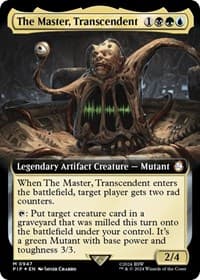 The Master, Transcendent (Extended Art) (Surge Foil) - Universes Beyond: Fallout - Magic: The Gathering card