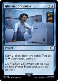 Glimmer of Genius - Universes Beyond: Fallout - Magic: The Gathering card