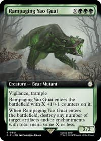 Rampaging Yao Guai (Extended Art) - Universes Beyond: Fallout - Magic: The Gathering card