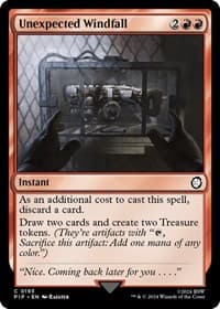Unexpected Windfall - Universes Beyond: Fallout - Magic: The Gathering card