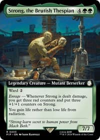 Strong, the Brutish Thespian (Extended Art) - Universes Beyond: Fallout - Magic: The Gathering card