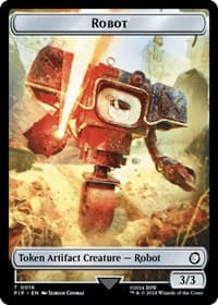 Robot // Junk Double-Sided Token - Universes Beyond: Fallout - Magic: The Gathering card