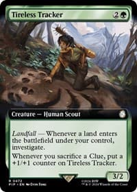 Tireless Tracker (Extended Art) - Universes Beyond: Fallout - Magic: The Gathering card