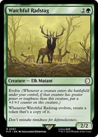 Watchful Radstag - Universes Beyond: Fallout - Magic: The Gathering card