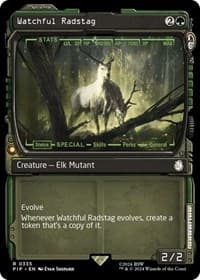 Watchful Radstag (Showcase) - Universes Beyond: Fallout - Magic: The Gathering card
