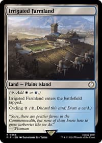Irrigated Farmland - Universes Beyond: Fallout - Magic: The Gathering card