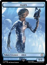 Alien // Clue Double-Sided Token - Universes Beyond: Fallout - Magic: The Gathering card