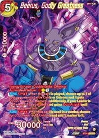 Beerus, Godly Greatness (SPR) - Beyond Generations - Dragon Ball Super: Masters card