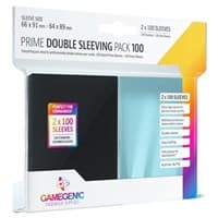 GameGenic Prime Double Sleeving Pack - Clear/Black (100-Pack) - GameGenic Card Sleeves - Card Sleeves card