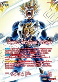 Vegeta // Vegeta, Awakened Feelings (SLR) - Beyond Generations - Dragon Ball Super: Masters card