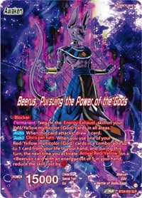 Beerus // Beerus, Pursuing the Power of the Gods (SLR) - Beyond Generations - Dragon Ball Super: Masters card
