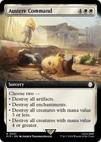Austere Command (Extended Art) - Universes Beyond: Fallout - Magic: The Gathering card
