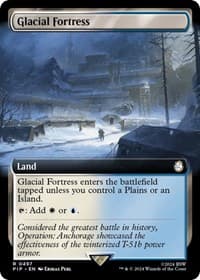 Glacial Fortress (Extended Art) - Universes Beyond: Fallout - Magic: The Gathering card