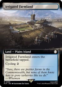 Irrigated Farmland (Extended Art) - Universes Beyond: Fallout - Magic: The Gathering card