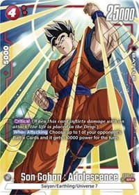 Son Gohan : Adolescence (Bonus Pack Alternate Art) - Starter Deck 1: Son Goku - Dragon Ball Super: Fusion World card