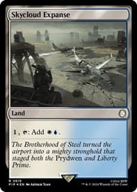 Skycloud Expanse (Surge Foil) - Universes Beyond: Fallout - Magic: The Gathering card