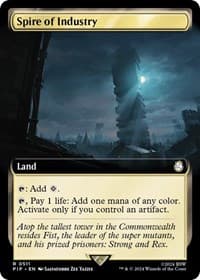 Spire of Industry (Extended Art) - Universes Beyond: Fallout - Magic: The Gathering card