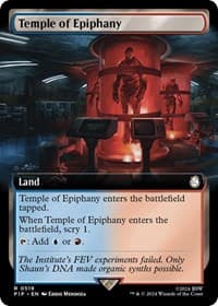 Temple of Epiphany (Extended Art) - Universes Beyond: Fallout - Magic: The Gathering card