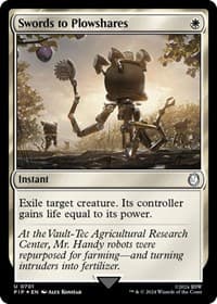 Swords to Plowshares (Surge Foil) - Universes Beyond: Fallout - Magic: The Gathering card