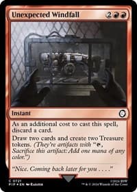 Unexpected Windfall (Surge Foil) - Universes Beyond: Fallout - Magic: The Gathering card