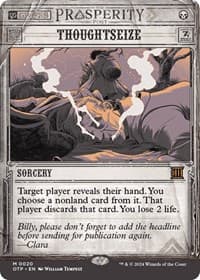Thoughtseize - Outlaws of Thunder Junction: Breaking News - Magic: The Gathering card