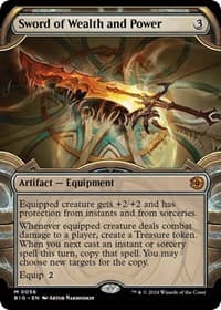 Sword of Wealth and Power (Showcase) - Outlaws of Thunder Junction: The Big Score - Magic: The Gathering card