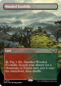 Wooded Foothills (Borderless) - Modern Horizons 3 - Magic: The Gathering card