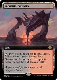 Bloodstained Mire (Extended Art) - Modern Horizons 3 - Magic: The Gathering card