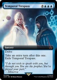 Temporal Trespass (Extended Art) - Universes Beyond: Assassin's Creed - Magic: The Gathering card