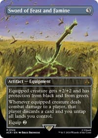 Sword of Feast and Famine (Borderless) - Universes Beyond: Assassin's Creed - Magic: The Gathering card