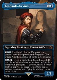 Leonardo da Vinci (Borderless) - Universes Beyond: Assassin's Creed - Magic: The Gathering card
