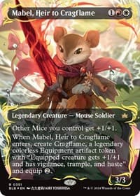 Mabel, Heir to Cragflame (Borderless) (Raised Foil) - Bloomburrow - Magic: The Gathering card