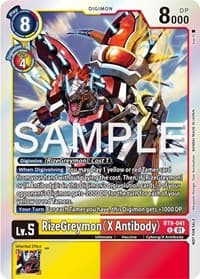 RizeGreymon (X Antibody) (Event Pack 6) - X Record - Digimon Card Game card